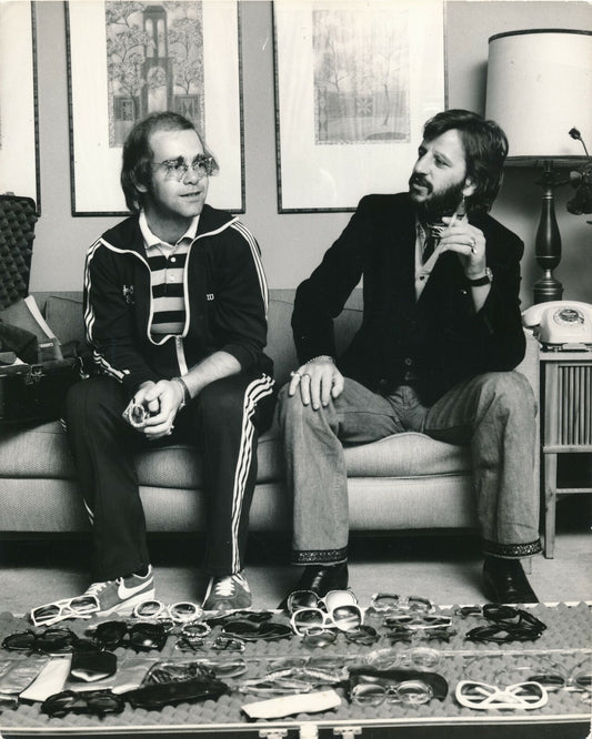 Elton JOHN Ringo STARR lunettes tirage argentique époque photo photographie