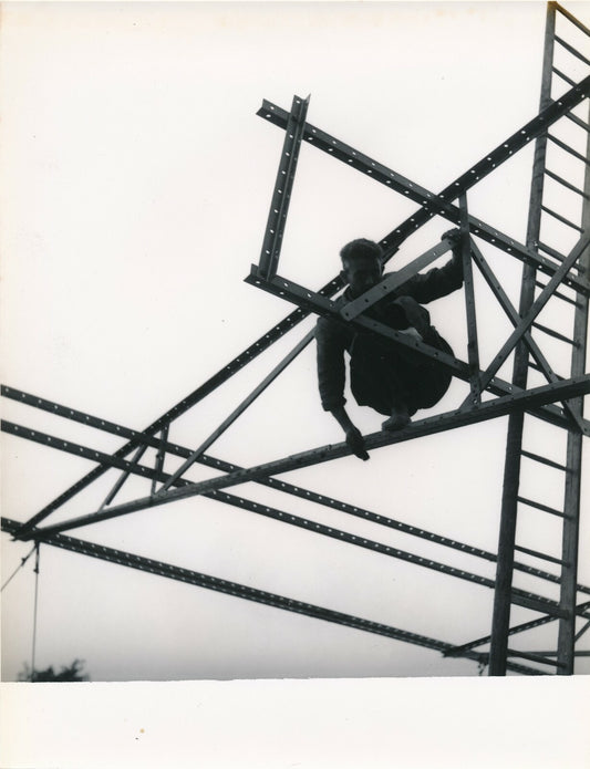 Montage structure métallique vers 1950 2 photo photographie travail