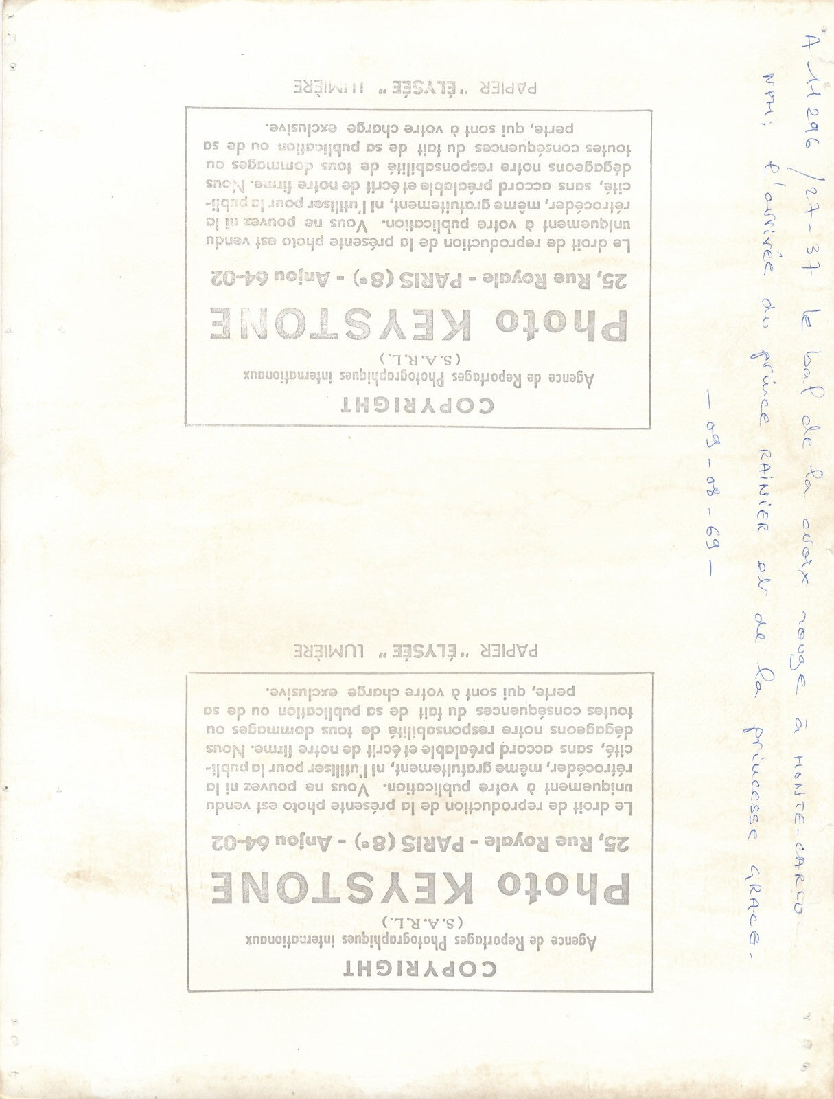 Grace KELLY RAINIER Monaco photo photographie cinema Croix-Rouge 1969