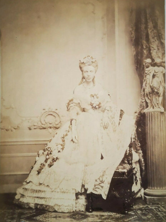 Portrait femme robe albumine photo photographie