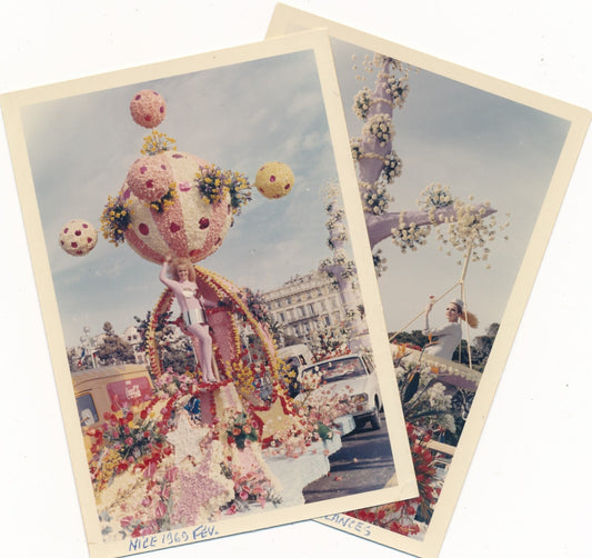 1969 snapshot couleur char femme