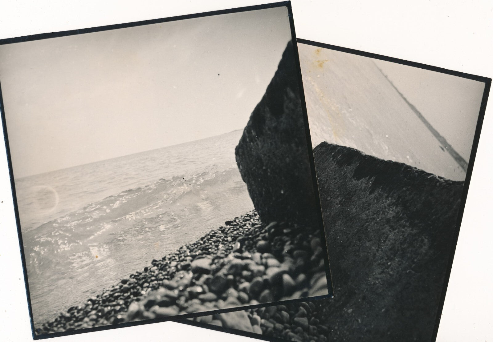 2 photo mer argentique d'époque v. 1930 photographie