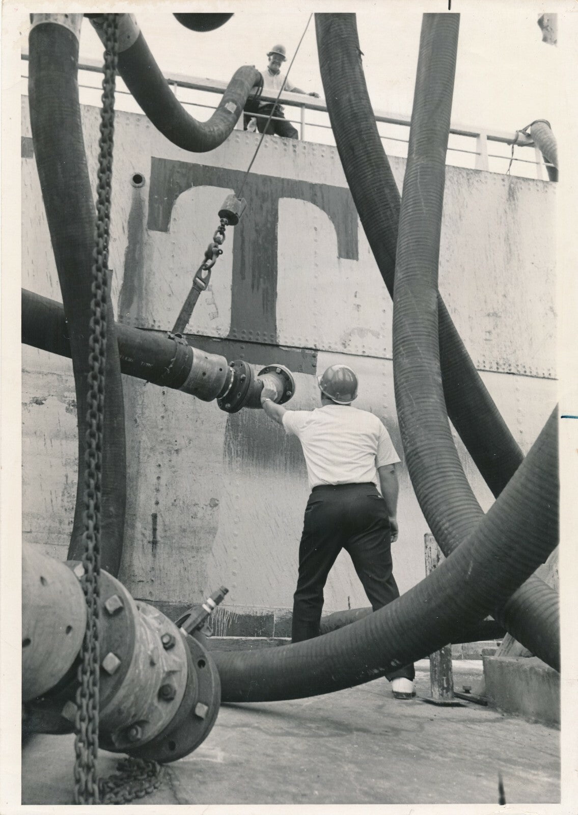 Freeport Texas pétrole nouveaux tuyaux par Goodyear photo Tanker