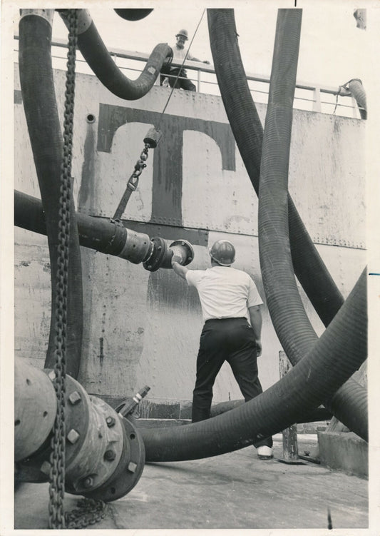 Freeport Texas pétrole nouveaux tuyaux par Goodyear photo Tanker
