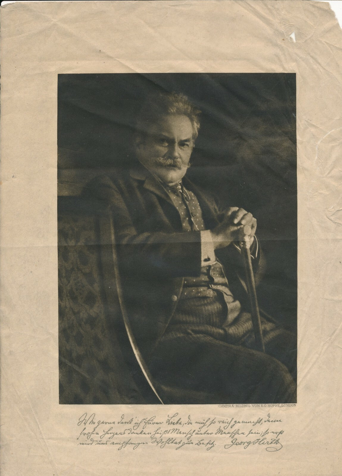 Georg HIRTH photo Emil Otto Hoppé photographie dédicacée signée 