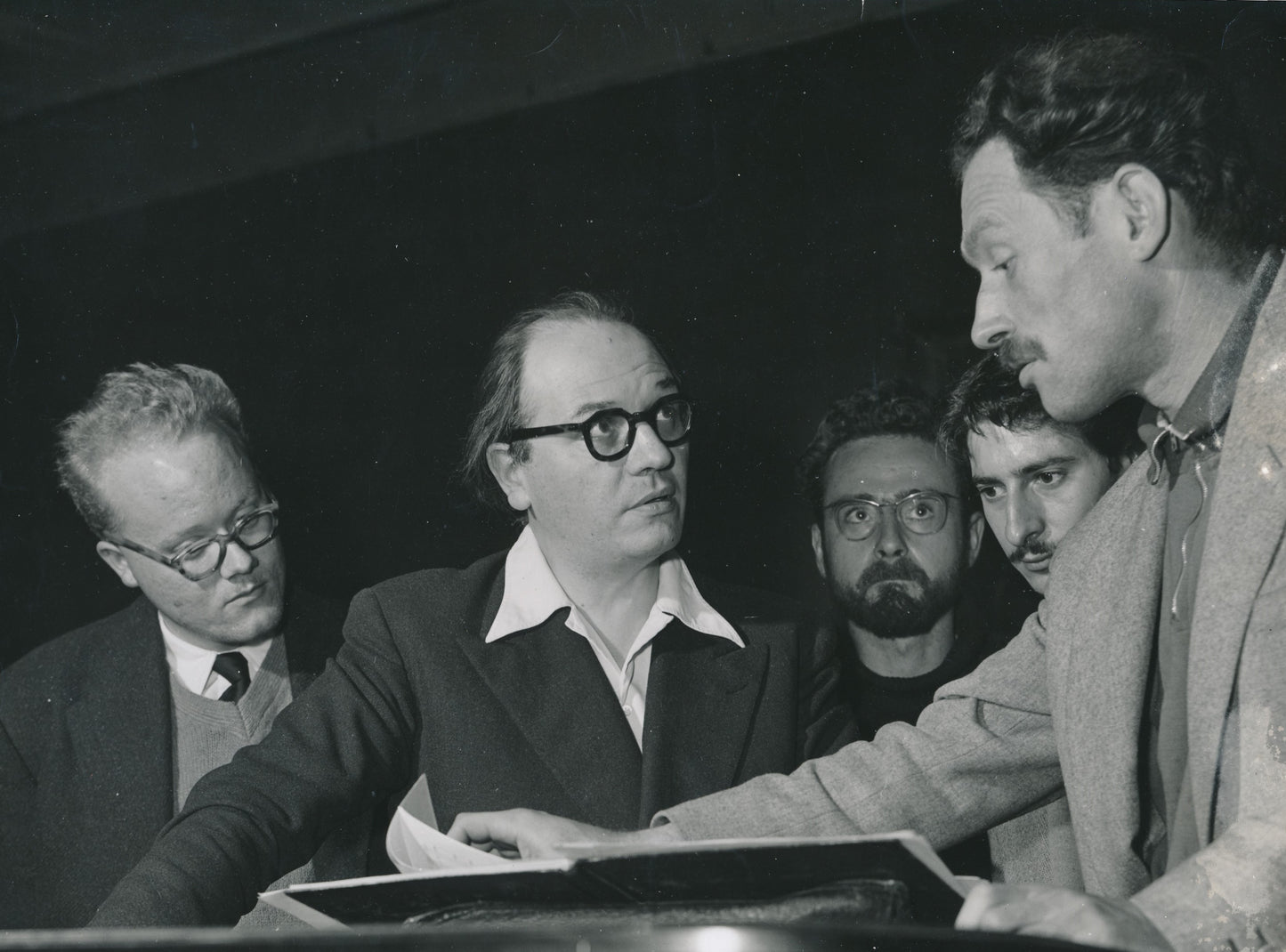 Olivier Messiaen photographie époque 1954 cachet photographe Jean Marie Marcel