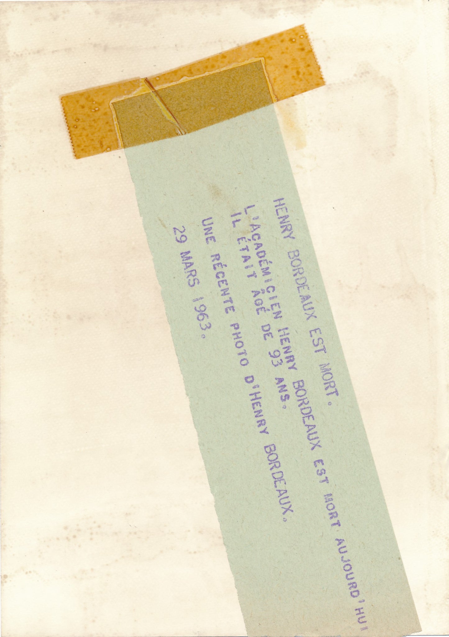 Henry Bordeaux photo photographie époque décès portrait