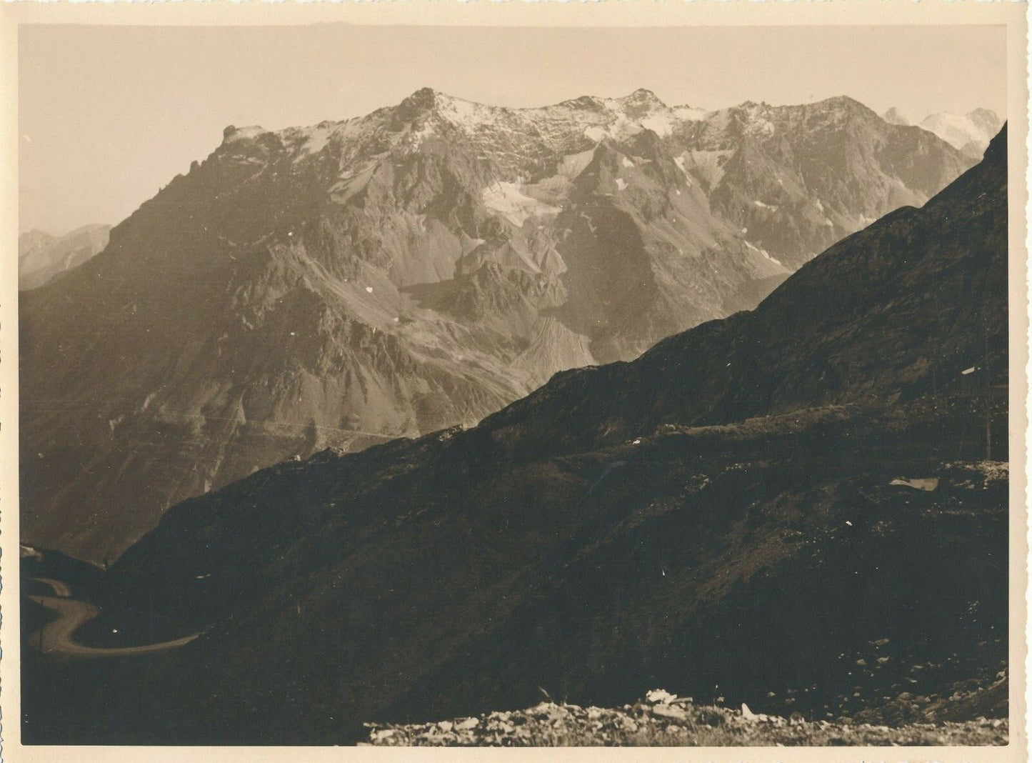 Montagne Galibier vue tirage argentique sépia 1932 photographie photo