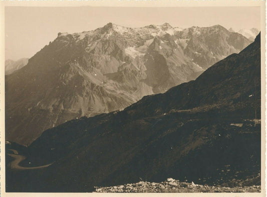 Montagne Galibier vue tirage argentique sépia 1932 photographie photo