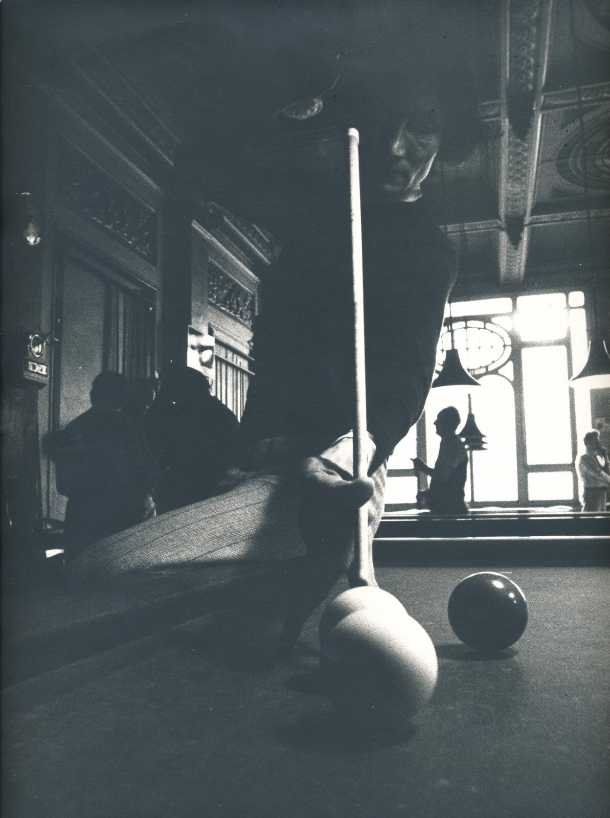Le joueur de billard anonyme photo photographie époque v. 1970