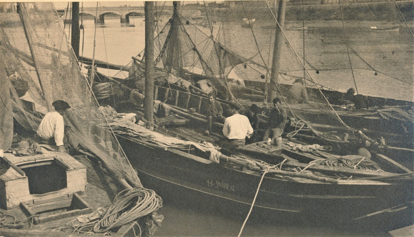 Le Pouliguen Loire Atlantique port 1913 photographie époque soigné