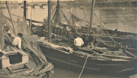 Le Pouliguen Loire Atlantique port 1913 photographie époque soigné