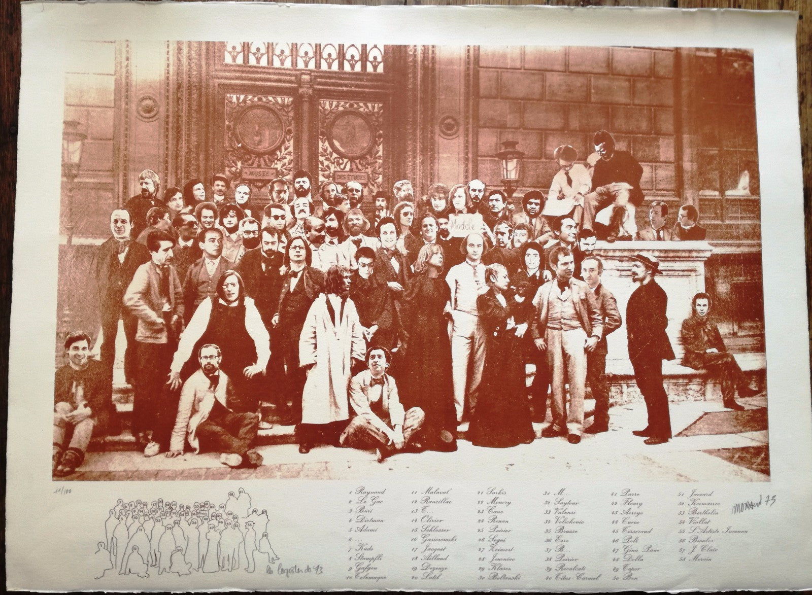 André Morain phototypie Les Logistes groupe artistes 1973 photographie