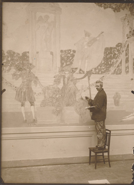 Lucien JONAS peintre photo photographie Soissons Croix d'Or décoration murale