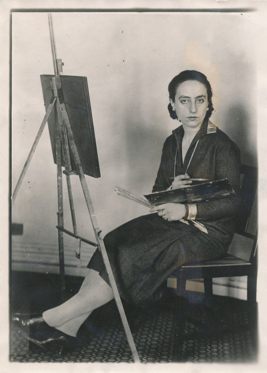 Maxa NORDAU photo photographie époque femme peintre chevalet 1926
