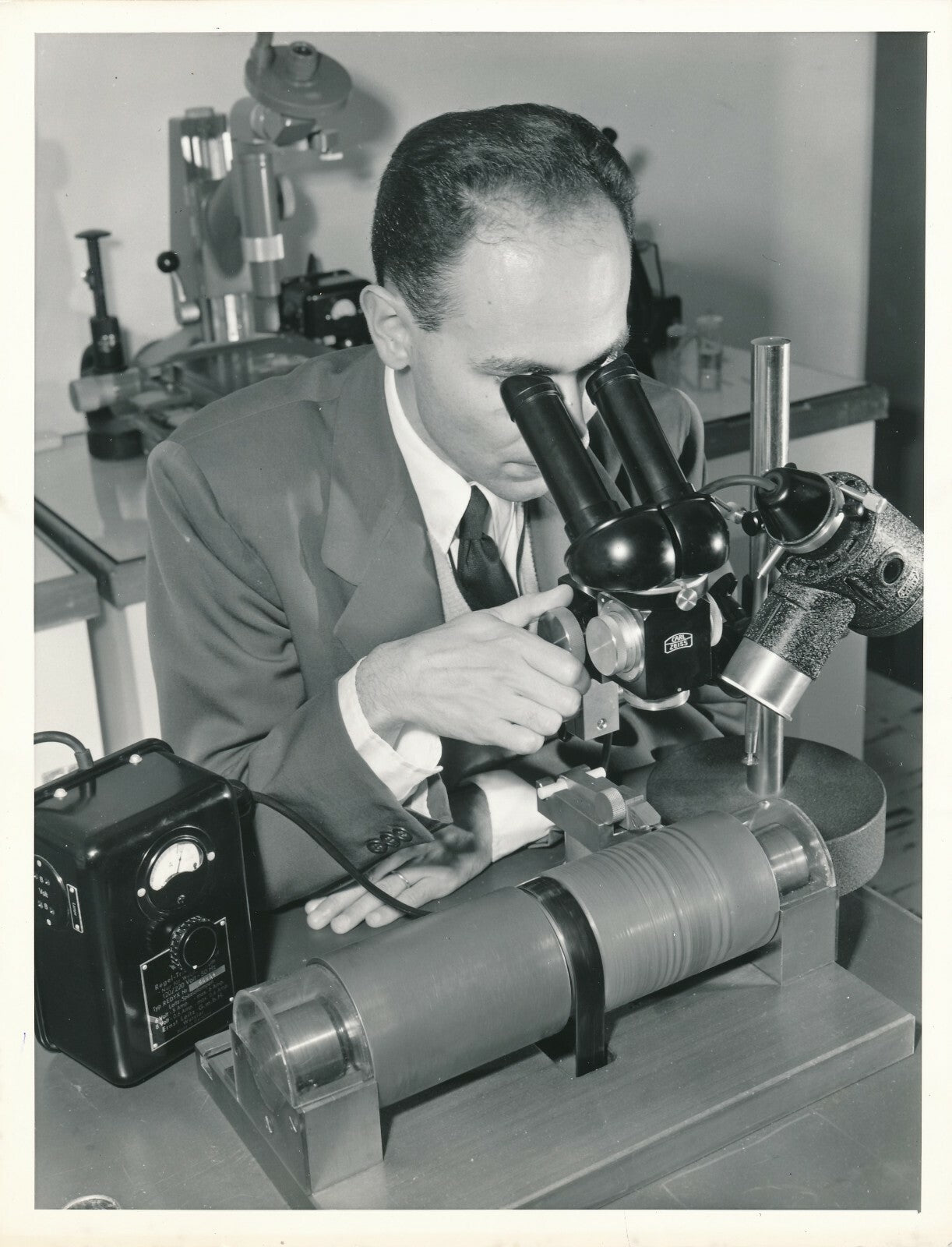 Science Microscope Carl Zeiss Tirage argentique photo photographie vintage