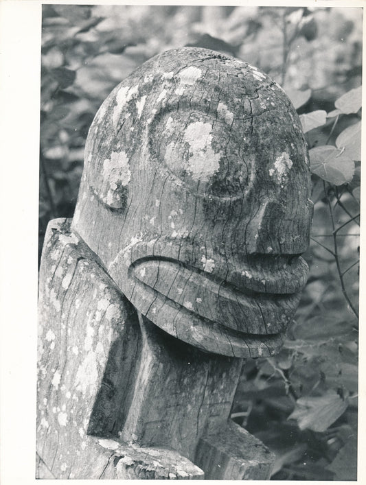 Nouvelle Guinee tête bois sculpture Charles Lenars photo photographie époque