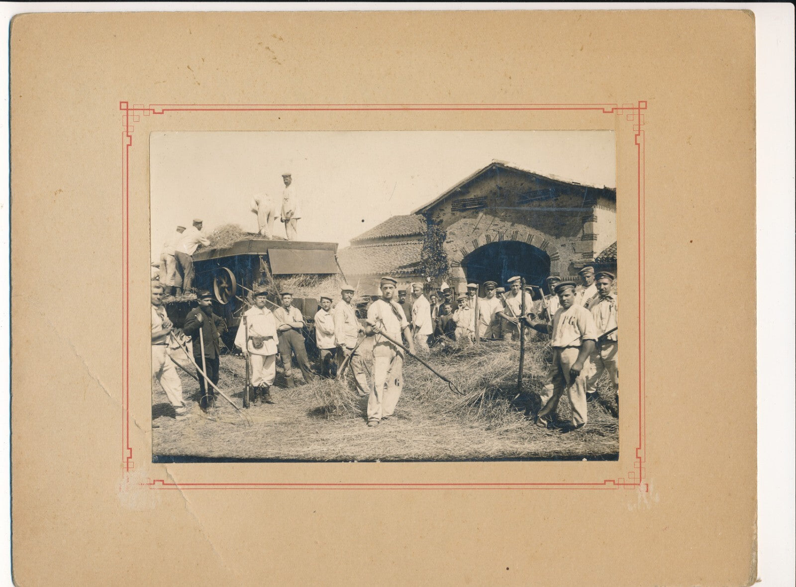 guerre 1914-1918 Prisonnier allemands Vihiers Maine et Loire photo albumine