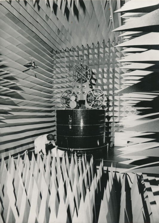 Satellite Marisat télécommunications océan photo argentique d’époque 1977