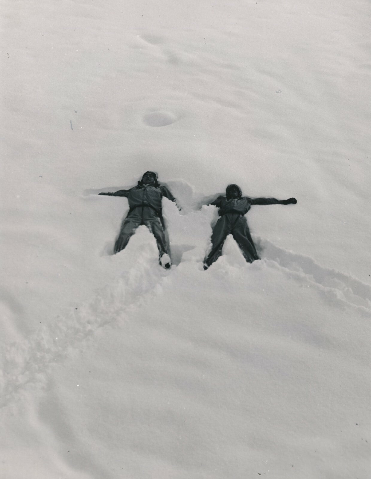 neige enfant photo photographie époque