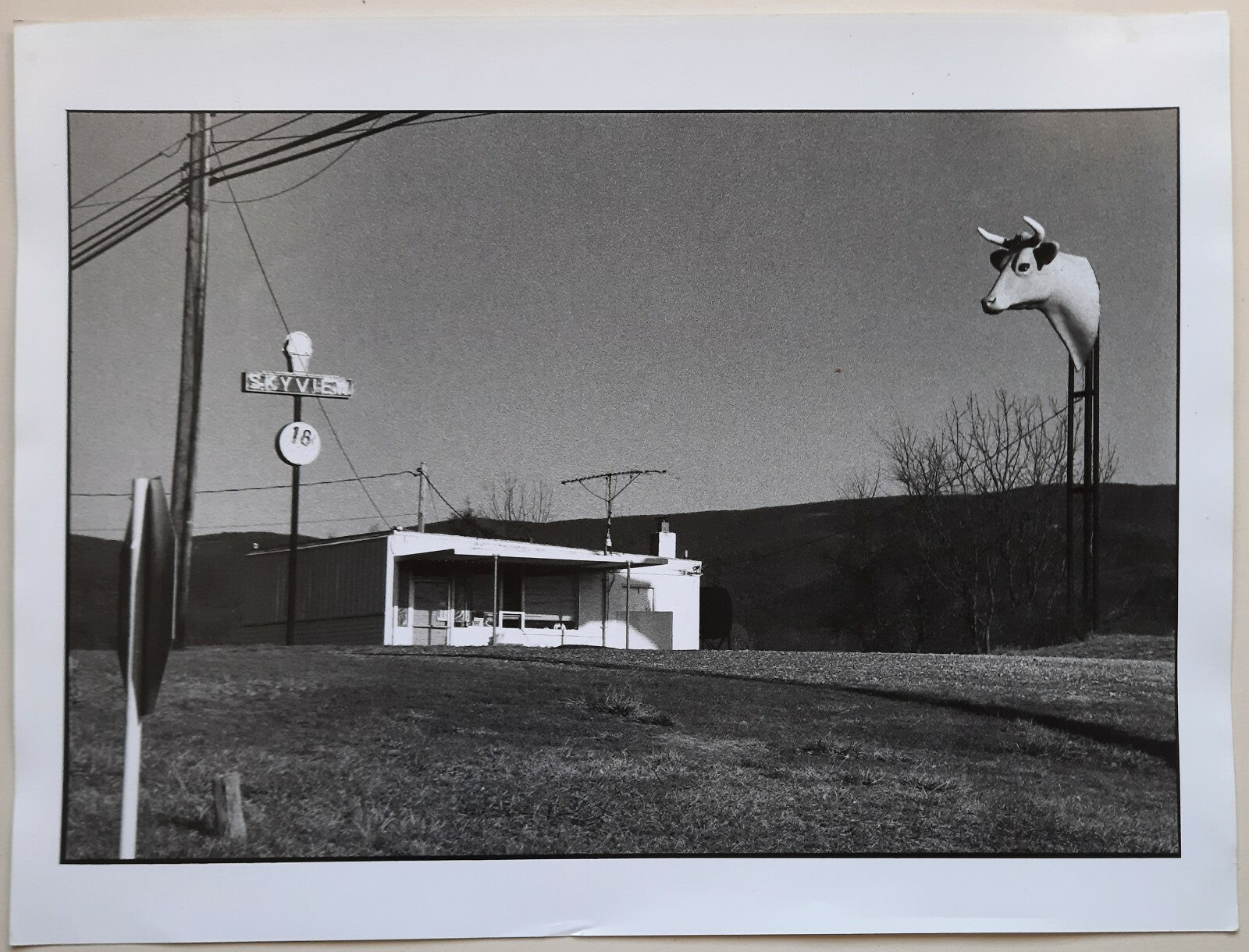 Skyview Canada ? Vue bâtiment tête de vache campagne photo photographie anonyme