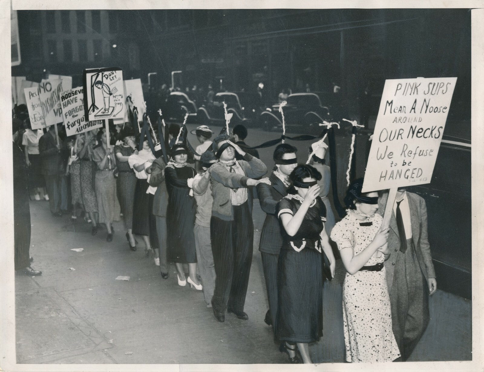 Manifestation Etats Unis gréviste 1937 photographie Roosevelt photo