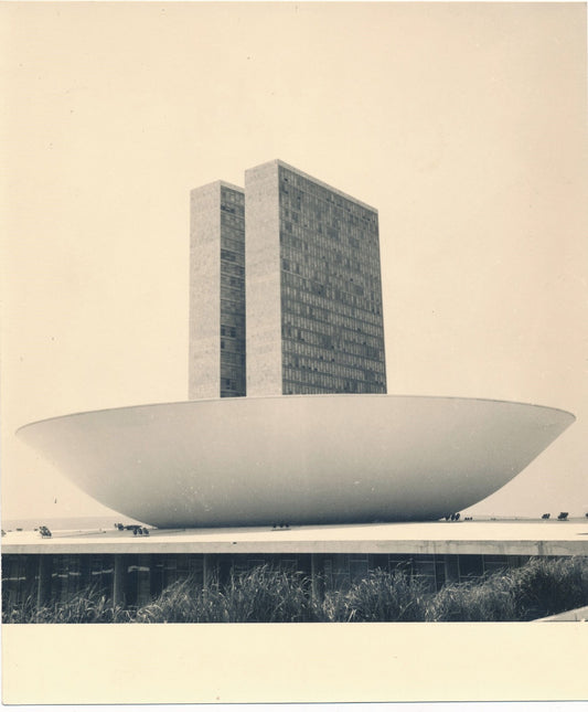 architecture photo Brasilia vers 1960 Tirage argentique photographie époque
