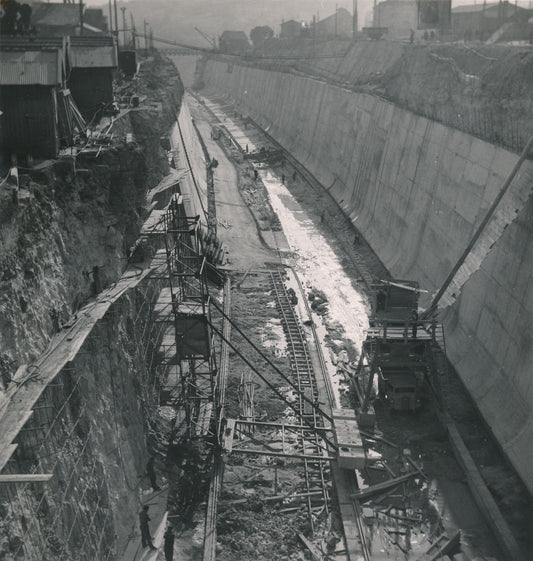 André Gamet photographe Canal de crue légende au dos photo photographie