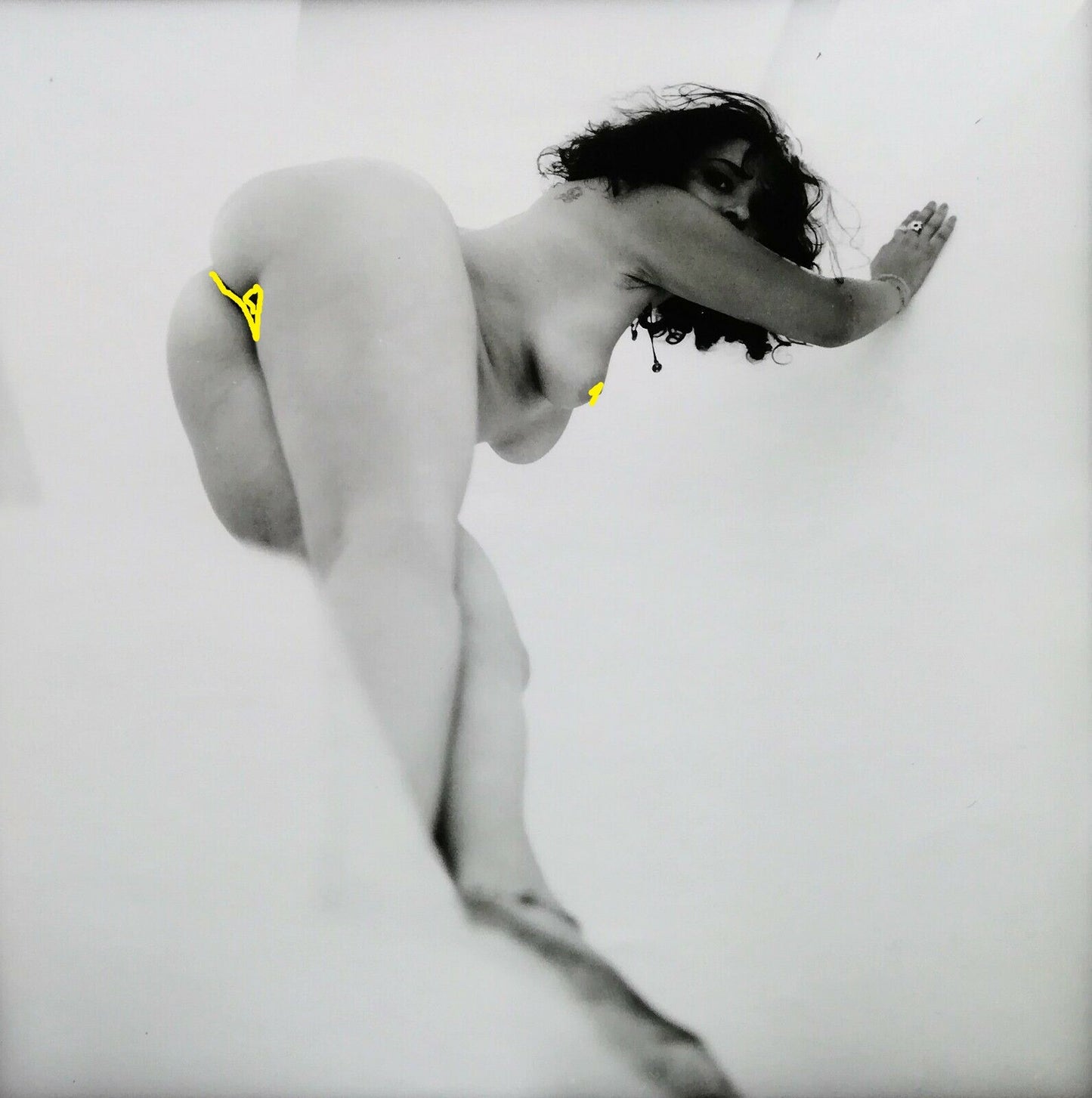 Photographie Etude, fesses tirage époque années 1980 corps jambes