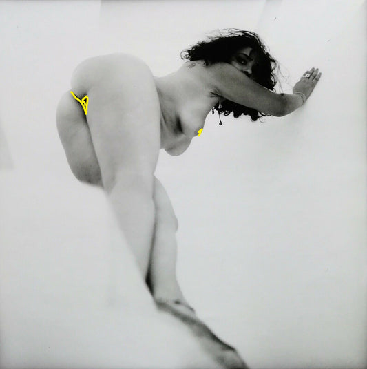 Photographie Etude, fesses tirage époque années 1980 corps jambes