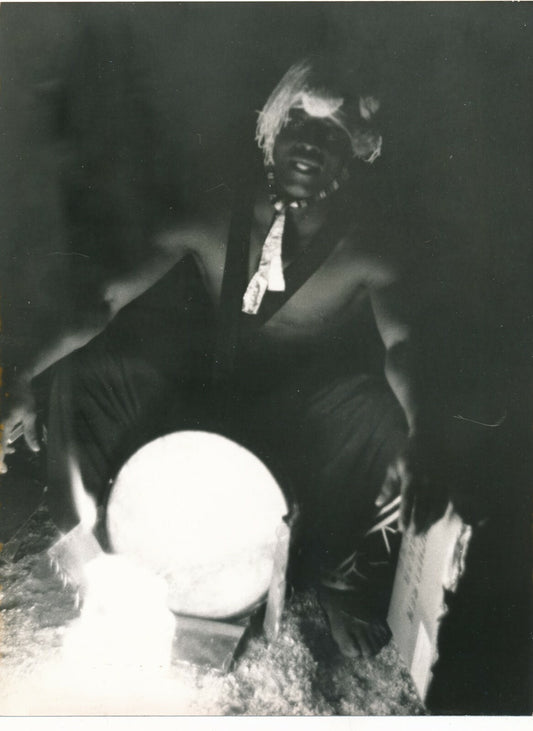 Pays Dogon : sorcier implorant la pluie, 1973 2 photos photographie Afrique