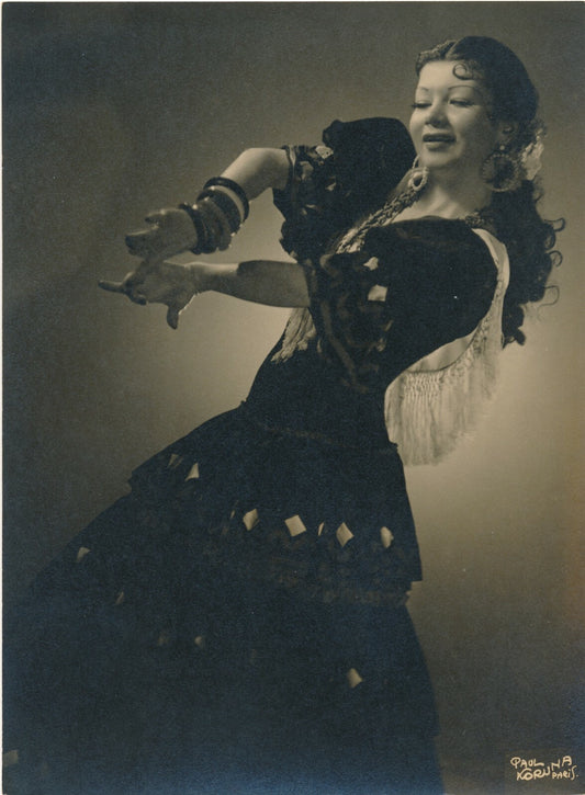 Paul KORUNA danse photo photographie danseuse flamenco tirage époque v. 1940
