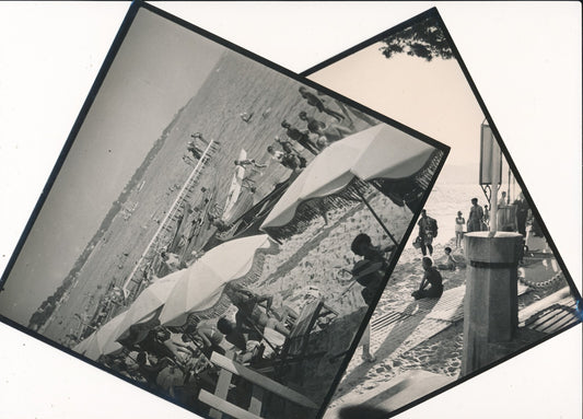 2 photo  bords plage mer épéoque cachet photographie