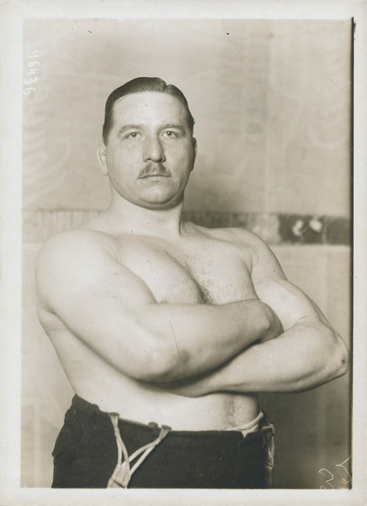 lutteur lutte photo photographie époque v. 1920 muscle sport torse nu