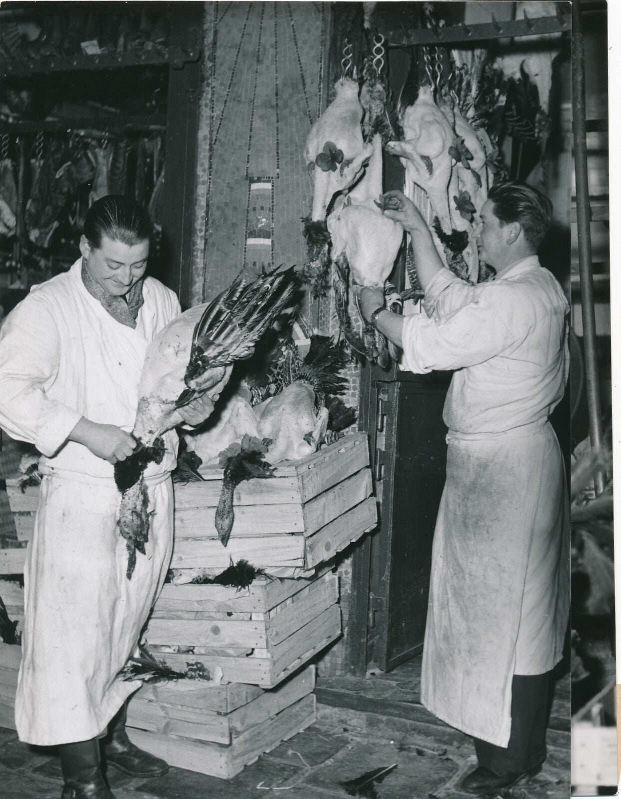 De la volaille : fêtes de fin d’année, Paris, années 1950 photo photographie